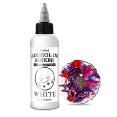 White Alcohol Ink for Epoxy Resin, 3.5oz Concentrated White Color Alcohol-Bas…