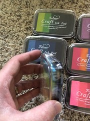 Art Supply Lot- Oil Pastels, Stamps, Felt Pad, Paints, Ink Pads, Case & More