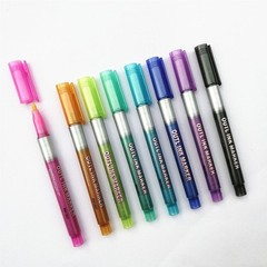 Color Card Writing Drawing Double Line Outline Pen Highlighter Marker Pens TL