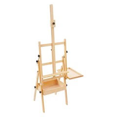 Beech Wood Foldable Height Adjustable Painting Holder With Storage Box and Tray