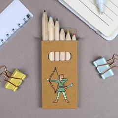 6 x ‘Archer’ Short 85mm Pencils / Coloured Pencil Set (PE00068170)
