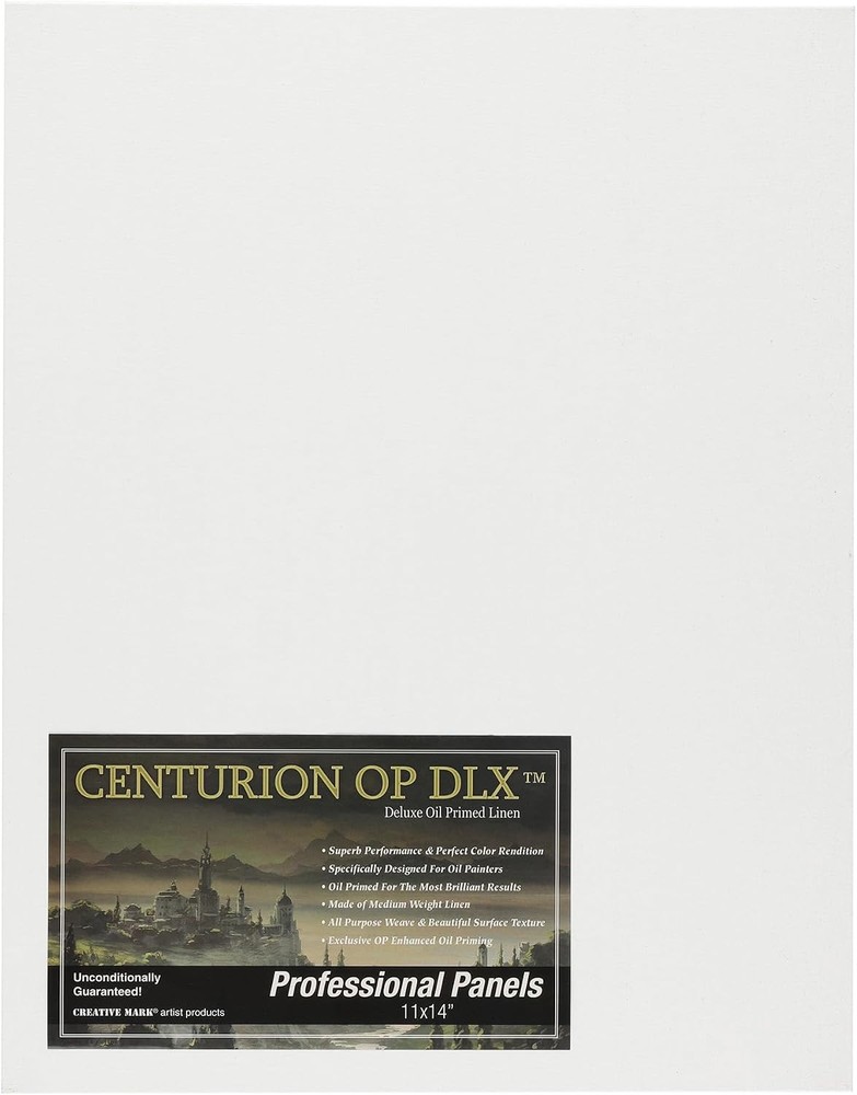 Centurion Deluxe Oil Primed Linen Canvas Panels 11×14 Inch 3 Pack Professional