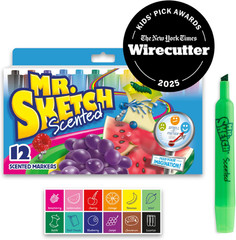 Scented Markers, Chisel Tip, Assorted Colors, 12 Count – Fun for Kids, Coloring,