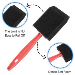 24 Pcs Foam Paint Brushes, Coloful Wood Handle Sponge Brushes for Painting, S…
