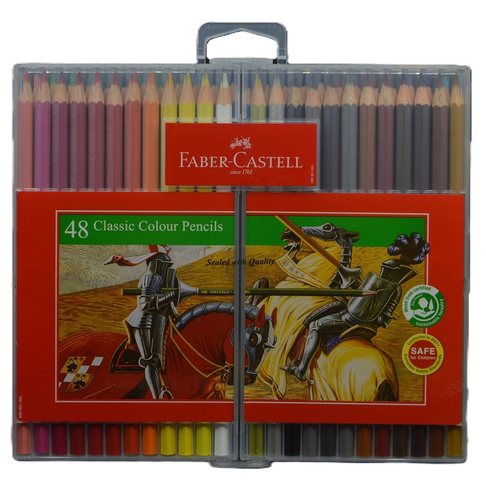 Faber-Castell 48 Classic Color Pencils Set in a plastic case