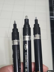 Liquid Chrome Markers 3Pcs Silver Metallic Paint Pen High Gloss Car Model Repair