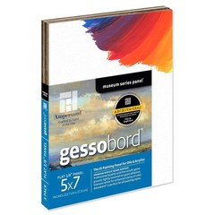 Museum Series Gessobord | 5×7 | 1/8″ Flat Profile | Gesso Wood Painting Panel…