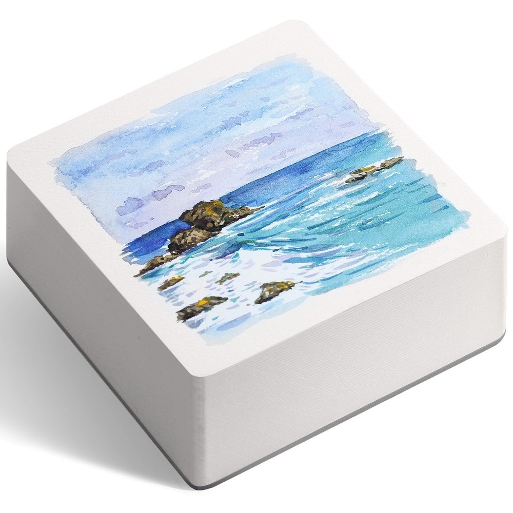 80 Sheets Watercolor Paper Pad 4.7×4.7 In 100% Cotton Cold Press 140lb Block