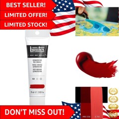 High Viscosity Acrylic Paint 2oz Tube – Quinacridone Red-Orange for Techniques