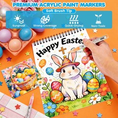 72 Colors Acrylic Paint Markers, Soft Brush Tip Acrylic Paint Pens Paint Mark…