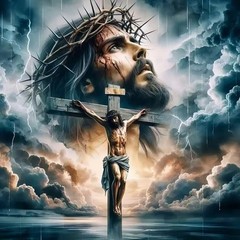 OJTOYART Jesus Cross Diamond Art Kits for 13.79 inches x inches, YP051