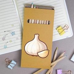 12 x ‘Garlic Bulb & Clove’ Long 178mm Coloured Pencils / Pencil Set (PE00090485)