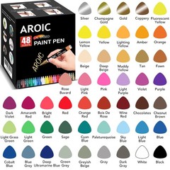 Paint Pens For Rock Painting 48 Pack.write On Anything Paint Pens For Rock Wood