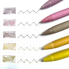 5 PC Gel Pen Sets Retractable Smooth Writing Pens .5mm
