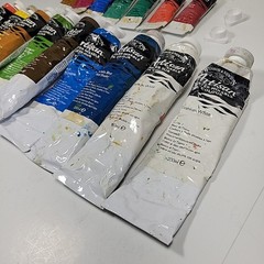 VTG Lot Winsor Newton Artisan Water Mixable Oil Paints Metal Mixed 200ml 37ml