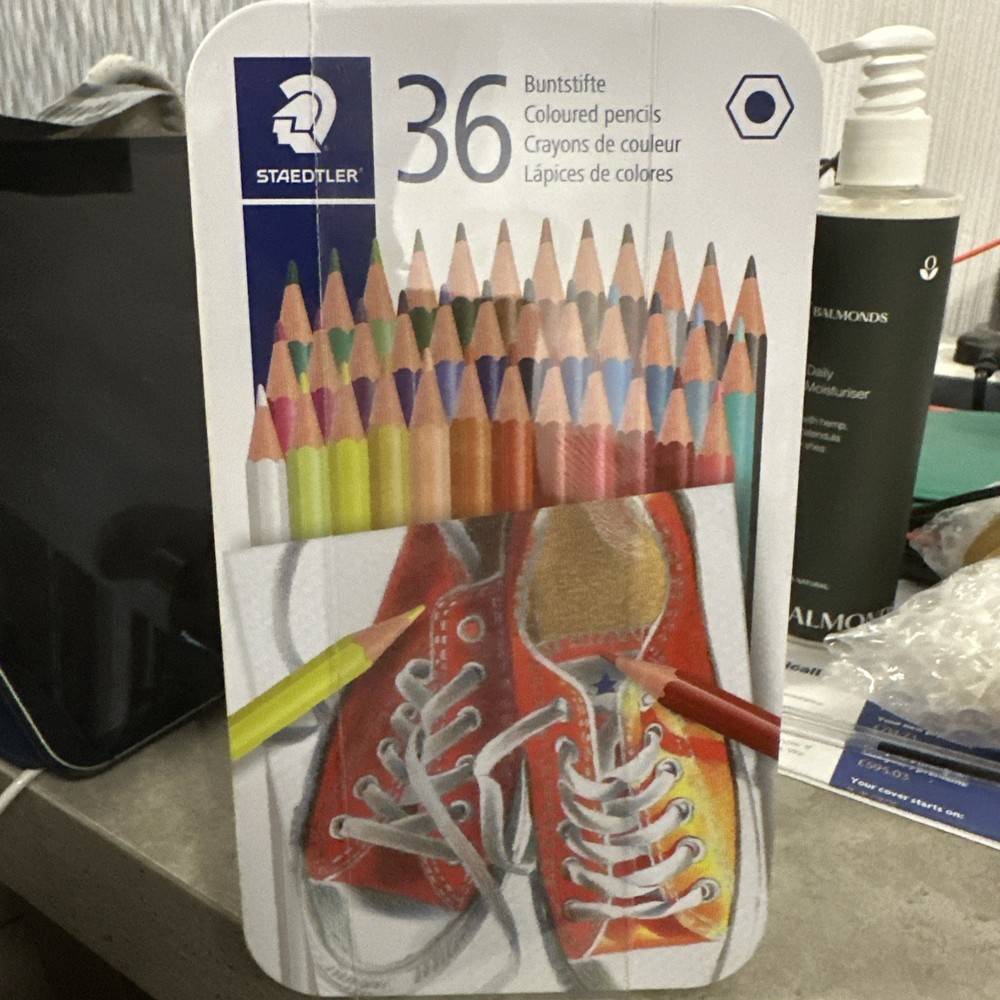 Staedtler 36 pack coloured pencils with storage tin Assorted colours, age 3+