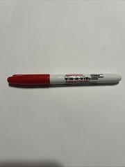 SANFORD VIS-A-VIS RED PERMANENT FINE POINT SHARPIE MARKER FOR AUTOGRAPHS H3