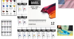 Durable Heavy Body Acrylic Essentials Set – 12 x 22ml for Creative Masterpieces