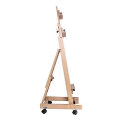 Extra Large Studio H-Frame Easel Adjustable Solid Beech Wood Artist Easel Movabl