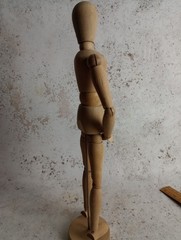 Wooden Articulated Artist Figure Poseable Mannequin Form 12″ 30cm Tall Art Good