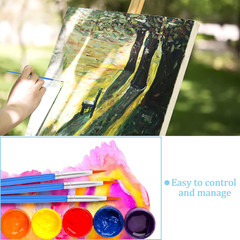 30 Pcs Round Paint Brushes, Small Brush Bulk for Miniature Detail Painting