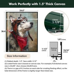 Folkor 1.5 Deep Frame For 18X24 Canvas Paintings Diy Metal Floating Frame For