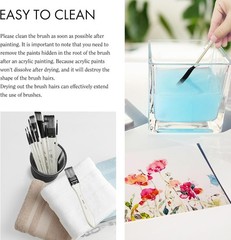 ARTIFY Paint Brush Set, 10 Pieces Paint Brushes for Acrylic Painting with cas…