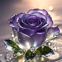 OJTOYART Purple Rose Diamond Art Kits for Adults,5D Painting YP009