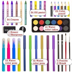 KINSPORY 150PC Art Set with Sketch Book, Coloring Art Kit Drawing Art Supplie…