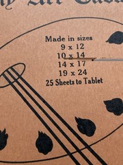 1940’s Academy Art Tablet Favor, Ruhl & Co. 14 x 17” VINTAGE UNUSED • 25 Sheets