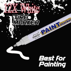 3PC White Paint Pen Marker Waterproof Permanent Car Tire Lettering Rubber Letter