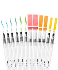 Mr. Pen- Watercolor Brush Pens, 12 pcs, 6 1 Count (Pack of 12), Multicolored