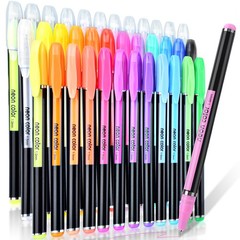 36 Colors Gel Pens Gel Pen Set for Adult Coloring, Metallic Glitter Pens & Ge…