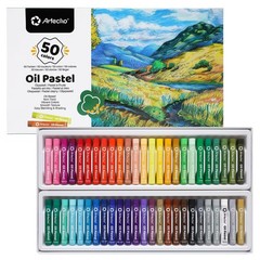 Oil Pastels Set of 50 Colors (8 x 60 mm), Soft Oil Pastels for Art Painting, …