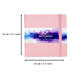 Sketchbook Acid-Free Paper 160gsm 120 Pages Sewn Binding 4.7″ X 4.7″ Journal