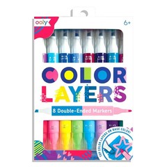 Ooly Color Layers Double Sided Markers – Set of 8 Colored Markers, Layering