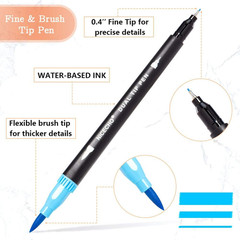 Nicecho Art Markers Dual Brush Pens for Coloring, 60 Artist Colored Marker Set,