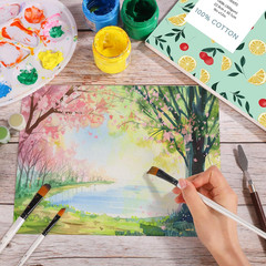 30 Sheets Watercolor Paper Pad 9X12, 140 Lb/300 GSM Cold Press Watercolor Paper