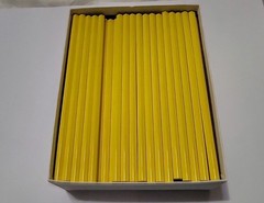 Lot Of 125 Yellow Colored Wooden Pencils Bulk Box Unbranded For Craft Art