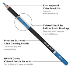 Yagol Colored Pencils for Adult Coloring Books, 72 Color Pencil Set, Soft Cor…