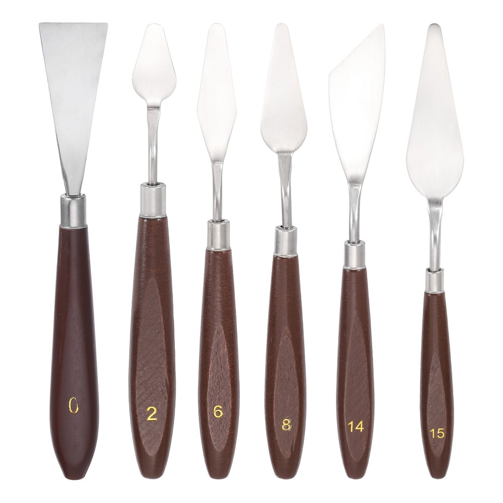 6Pcs Palette Knife, 17.1/16.9/18.6/18.9/20.5/21.8cm l Palette Knives