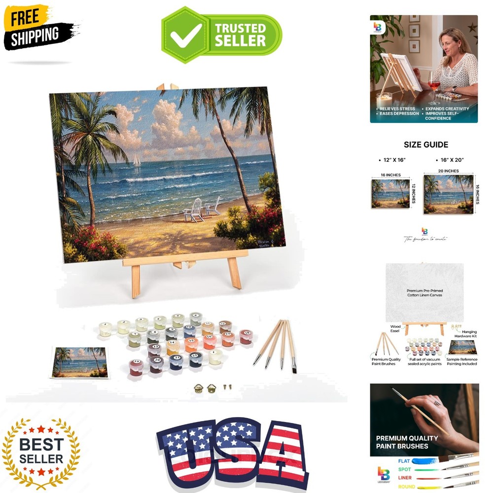 DIY Paint by Numbers Kit for Adults Framed Canvas: Beginner to Advanced Paint…