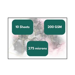 Alcohol Ink Paper White 12 Inches X 12 Inches 12X12 275 Microns/200 Gsm