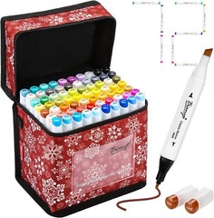 Bianyo 72 Primary Colors Alcohol-Based Dual Tip Bullet & Chisel Art Markers Set