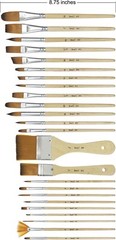 Paint Brush Set Acrylic Watercolor Oil Artist 24 Pcs Lot Painting Brushes Craft
