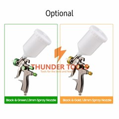 Thunder Tools LVLP 1.8mm Air Spray Gun Kit 600cc Fluid Cup Gravity Feed Air Pain