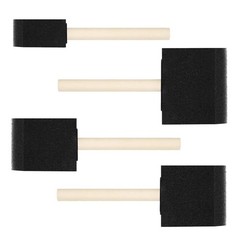 4 PCS Foam Paint Brushes Set, 1″ 1.57″ 2″ 3″ Sponge Brush with Black