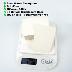 100 Sheets Watercolor Paper ATC Cards – 300gsm Cold Press, Close to 2.5 x 3.5…