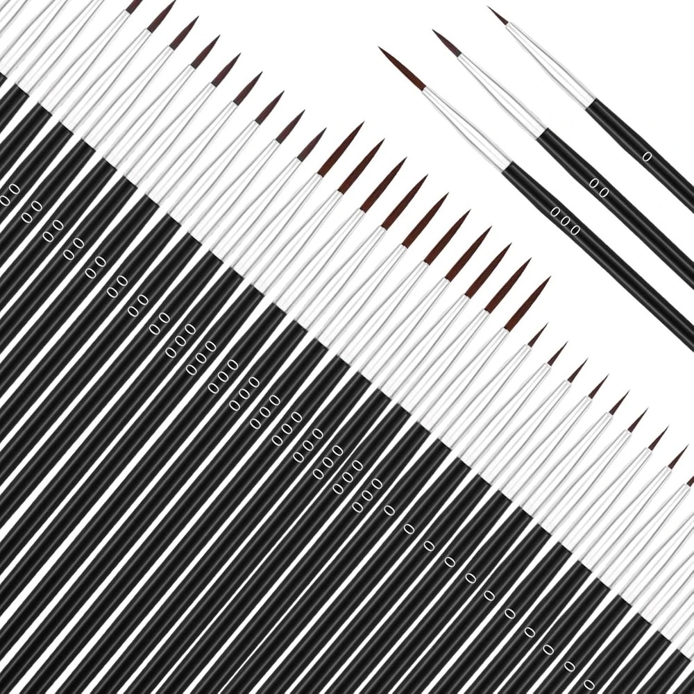 60 Pcs Fine Detail Paint Brush Miniature Paint Brushes for Acrylic Watercolor