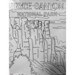 Pre-Drawn Canvas Paint Kit for Adults 8×10” 16-Piece National Parks Art Set New